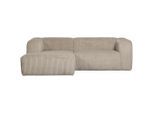 Livetastic , Beige , Textil , Ottomane links, L-Form , 254x178 cm , Made in EU , seitenverkehrt erhältlich, Armteil links, Armteil rechts , Wohnzimmer, Sofas & Couches, Wohnlandschaften, Ecksofas