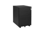 Möbelix , Schwarz , Metall , 3 Schublade(n) Schubladen , 39x60x52 cm , Typenauswahl, Beimöbel erhältlich , Büromöbel, Rollcontainer