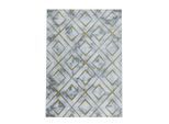 Ayyildiz , Goldfarben , Textil , Graphik , rechteckig , 140x200 cm , Oeko-Tex® Standard 100 , für Fußbodenheizung geeignet, schmutzabweisend, für Hausstauballergiker geeignet, lichtunempfindlich, antistatisch, pflegeleicht, strapazierfähig, leicht zusammenrollbar , Teppiche & Böden, Teppiche, Webteppiche