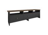 Livetastic , Anthrazit, Nussbaumfarben , Holzwerkstoff , 150x47x36 cm ,