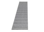 Ayyildiz , Grau , Textil , Streifen , rechteckig , 80x250 cm , Oeko-Tex® Standard 100 , für Fußbodenheizung geeignet, schmutzabweisend, für Hausstauballergiker geeignet, lichtunempfindlich, antistatisch, waschbar, pflegeleicht, strapazierfähig, leicht zusammenrollbar , Teppiche & Böden, Teppichläufer & Vorleger