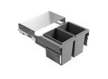 HKT , Anthrazit , Metall , 40 l , 56.2x37x33.2 cm , Küche, Küchenausstattung, Mülltrennsysteme