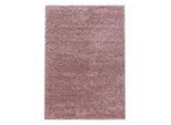 Ayyildiz , Rosa , Textil , Uni , rechteckig , 140x200 cm , Oeko-Tex® Standard 100 , für Fußbodenheizung geeignet, schmutzabweisend, für Hausstauballergiker geeignet, lichtunempfindlich, antistatisch, pflegeleicht, strapazierfähig, leicht zusammenrollbar , Teppiche & Böden, Teppiche, Hochflorteppiche, Hochflorteppiche eckig, Hochflorteppiche rechteckig
