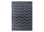 Ayyildiz , Grau , Textil , Streifen , rechteckig , 80x250 cm , Oeko-Tex® Standard 100 , für Fußbodenheizung geeignet, schmutzabweisend, für Hausstauballergiker geeignet, lichtunempfindlich, antistatisch, pflegeleicht, strapazierfähig, leicht zusammenrollbar , Teppiche & Böden, Teppichläufer & Vorleger