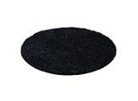 Ayyildiz , Anthrazit , Textil , Uni , rund , Oeko-Tex® Standard 100 , für Fußbodenheizung geeignet, schmutzabweisend, für Hausstauballergiker geeignet, lichtunempfindlich, antistatisch, pflegeleicht, strapazierfähig, leicht zusammenrollbar , Teppiche & Böden, Teppiche, Hochflorteppiche, Hochflorteppiche rund