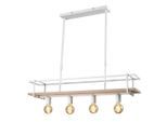 Möbelix , Hellbraun, Weiß Hochglanz , Holz, Metall , Bambus , rund , 20.5x90x100 cm , EEC , ohne Chemie , Beleuchtung, Innenleuchten, Hängeleuchten, Pendelleuchten