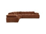 Livetastic , Rostfarben , Textil , L-Form, Ottomane links , 310x230 cm , Made in EU , seitenverkehrt erhältlich, Rücken echt ,