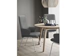 Polsterstuhl STRESSLESS "Laurel", grau (grau batick, schwarz matt), B:58cm H:105cm T:60cm, Leder BATICK: BATICK ist ein leicht korrigiertes, durchgefärbtes und genarbtes Möbelleder, bei dem die meisten Unebenheiten und Spuren in der Regel entfernt wurden., Stühle, Polsterstuhl, High Back mit Armlehne, Größe L, mit Beinen aus Stahl in Schwarz matt