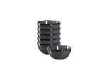 Schale LEONARDO "Schalen Matera ø 12.0 cm 6er Set", grau (anthrazit), Schüsseln, Schale
