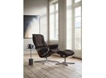 Relaxsessel STRESSLESS "Mayfair", braun (chocolate paloma), B:79cm H:102cm T:73cm, Leder PALOMA: PALOMA ist ein durchgefärbtes Semianilin-Möbelleder mit natürlicher Narbung., Sessel, Relaxsessel, mit Cross Base, Größe S, M & L, Holzakzent Braun