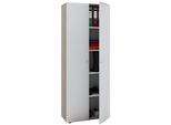 Aktenschrank VCM "Büroschrank Bücher Ordner Aktenschrank Vandol", weiß (sonoma, eiche, weiß), B:70cm T:40cm, Obermaterial: 100% Holz Wood., Schränke, Aktenschrank