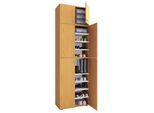 Schuhschrank VCM "XXL Schuhschrank Kleiderschrank Schrank Lona 9f SA", braun (buche), B:70cm T:39cm, Obermaterial: 100% Holz Wood., Schränke, Schuhschrank