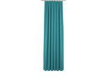 Vorhang ADAM "Uni Collection", blau (türkis), B:142cm H:395cm, Baumwolle (Bio-Baumwolle), Gardinen, Vorhang, aus 100% Bio-Baumwolle, Vorhang nach Wunschmaß