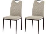 Esszimmerstuhl OTTO HOME "Rom", creme, schwarz, creme, B:46cm H:92,5cm T:58cm, Metall, Polyester, Stühle, Esszimmerstuhl, bequemer Stuhl mit hochwertigem Stoffbezug und Griff im Rücken