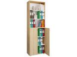 Aktenschrank VCM "Büroschrank Regal Ordner Aktenschrank Lona 6fach", braun (sonoma, eiche), B:70cm T:40cm, Obermaterial: 100% Holz Wood., Schränke, Aktenschrank