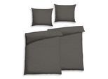 Bettwäsche FLORELLA "Karo Five grafit Edel-Satin, 100% Baumwolle", grau (grafit), B/L: 140cm x 200cm, 2 Stk., 2 Stk., Satin, B/L: 70cm x 90cm, Satin, Obermaterial: 100% Baumwolle CO., Bettwäsche, Bettwäsche