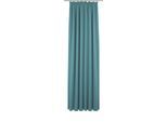 Vorhang ADAM "Uni Collection", blau (türkis), B:142cm H:245cm, Baumwolle (Bio-Baumwolle), Gardinen, Vorhang, aus 100% Bio-Baumwolle, Vorhang nach Wunschmaß