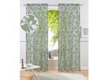 Gardine OTTO HOME "Issoire" Gr. 3, grün (olive), B:140cm H:225cm, Polyester, Gardinen, Gardine, Wohnzimmer, Schlafzimmer, Esszimmer, gemustert, modern