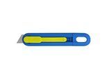 PHC Sicherheitsmesser Volo™, für Links-/Rechtshänder, Auto-Klingenrückzug, Umhängeöse, Kunststoff, blau-gelb