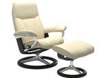 Relaxsessel STRESSLESS "Consul", beige (vanilla paloma), B:78cm H:97cm T:70cm, Leder BATICK: BATICK ist ein leicht korrigiertes, durchgefärbtes und genarbtes Möbelleder, bei dem die meisten Unebenheiten und Spuren in der Regel entfernt wurden.;Leder PALOMA: PALOMA ist ein durchgefärbtes Semianilin-Möbelleder mit natürlicher Narbung.;ROHLEDER Stoff Q2 FARON: Ein fester zuverlässiger Bouclé mit eine