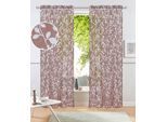 Gardine OTTO HOME "Issoire" Gr. 4, braun, B:140cm H:245cm, Polyester, Gardinen, Gardine, Wohnzimmer, Schlafzimmer, Esszimmer, gemustert, modern