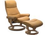 Relaxsessel STRESSLESS "View", gelb (honey paloma), B:78cm H:105cm T:78cm, Leder BATICK: BATICK ist ein leicht korrigiertes, durchgefärbtes und genarbtes Möbelleder, bei dem die meisten Unebenheiten und Spuren in der Regel entfernt wurden.;Leder PALOMA: PALOMA ist ein durchgefärbtes Semianilin-Möbelleder mit natürlicher Narbung.;ROHLEDER Stoff Q2 FARON: Ein fester zuverlässiger Bouclé mit einem st