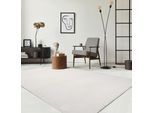 Teppich THE CARPET "Relax kuschelig & Super Soft, Anti-Rutsch Unterseite", beige (creme), B:240cm H:16mm L:340cm, Polyester, Teppiche, Teppich, Waschbar bis 30 Grad, Felloptik, Wohnzimmer Teppich, Kundenliebling, Topseller