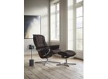 Relaxsessel STRESSLESS "Mayfair", braun (chocolate paloma), B:92cm H:103cm T:79cm, Leder PALOMA: PALOMA ist ein durchgefärbtes Semianilin-Möbelleder mit natürlicher Narbung., Sessel, Relaxsessel, mit Cross Base, Größe S, M & L, Holzakzent Braun
