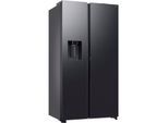 SAMSUNG Side-by-Side "RS80F66KBFEF", Energieeffizienz: B, silber (schwarz steel), B:91,2cm H:178cm T:72,6cm, Kühlschränke, Side-by-Side