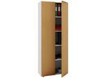 Aktenschrank VCM "Büroschrank Bücher Ordner Aktenschrank Vandol", braun (weiß, buche), B:70cm T:40cm, Obermaterial: 100% Holz Wood., Schränke, Aktenschrank