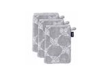 Waschhandschuh JOOP "Waschlappen Doubleface 3er Pack" Gr. S, silber (grau cornflower), B:16cm, Obermaterial: 100% Baumwolle CO., Handtücher, Waschhandschuh
