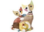 Dekofigur GOEBEL "Rosina Wachtmeister - Katzen Noemi e Taddeo", bunt, B:7,5cm H:16,5cm T:12,5cm, Biskuitporzellan, Dekofiguren, Dekofigur, Sammelfigur