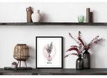 Bild mit Rahmen OTTO HOME "Pampasgras - Gerahmter Digitaldruck - Wandbild", rot (farbe rahmen: schwarz, farbe bild(er): rot), B:40cm H:50cm, Acrylglas, Holz, Bilder, Bild mit Rahmen, Holzrahmen - Dekoration