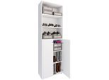 Schuhschrank VCM "XL Holz Großer Schuhschrank Schuhkommode Lona 6", weiß, B:70cm T:40cm, Obermaterial: 100% Holz Wood., Schränke, Schuhschrank