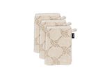Waschhandschuh JOOP "Waschlappen Doubleface 3er Pack" Gr. S, beige (creme cornflower), B:16cm, Obermaterial: 100% Baumwolle CO., Handtücher, Waschhandschuh