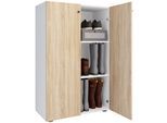 Schuhschrank VCM "Holz Schuhschrank Schuhregal Schuhkommode Lona 3", braun (weiß, sonoma, eiche), B:70cm T:39cm, Obermaterial: 100% Holz Wood., Schränke, Schuhschrank