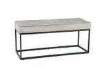 Mid.you Garderobenbank, Hellbraun, Metall, Textil, 2-Sitzer, 103x47x38 cm, Garderobe, Garderobenbänke