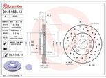BREMBO Bremsscheibe 09.B463.1X vorne rechts links Gelocht 269mm für RENAULT DACIA NISSAN 4020600Q1A 4020600Q0M 402066300R