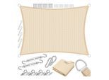 KESSER® Sonnensegel Sonnenschutz Windschutz HDPE Gewebe wasserabweisend & windabweisend 5-Fach quer vernäht robust & stabil Schattenspender Garten Balkon Terrasse