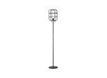 BRILLIANT Lampe, Gwen Standleuchte 1flg antik holz/schwarz korund, Metall/Holz, 1x A60, E27, 52W,Normallampen (nicht enthalten)