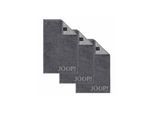 Gästehandtuch JOOP "Gästetuch Classic Frottier 3er Pack", grau (anthrazit), B:30cm, Obermaterial: 100% Baumwolle CO., Handtücher