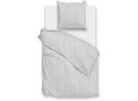 Bettwäsche ZO HOME "Zohome Bettwäsche Righe-di-Percalle", grau, B/L: 135cm x 200cm, 1 Stk., 1 Stk., Perkal, B/L: 80cm x 80cm, 2, Perkal, Obermaterial: 100% Baumwolle, Bettwäsche, Bettwäsche, Bettwäsche aus 100% Baumwolle, hochwertige Perkal, ab 135x200 cm.