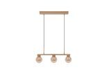 NÄVE Pendelleuchte "Donika", braun, 3, Ø 12cm H: 150cm, 1 Stk., Leuchten, Glasschirme in amber, exkl. G9, Gestell braun, Pendelleuchte