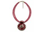 Kette mit Anhänger "Ciondolo", Damen, Gr. onesize, Metall, rot, COLLEZIONE ALESSANDRO, Basic, Halsketten, mit lackiertem Anhänger