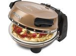 G3FERRARI Pizzaofen "G1003208 Napoletana kupfer inkl. 2-ten oberen Pizzastein", rosa (braun), B:34cm H:21cm T:37cm, Pizzaöfen, zum Überbacken bis 400 C für echte Steinofenpizza - Limited Edition
