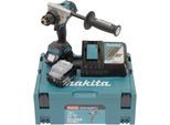 Akku-Bohrschrauber MAKITA "DDF492RTJ", blau (petrol), Bohrmaschinen, inkl. 2 Akkus und Ladegerät