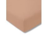 Bettlaken ESTELLA "Zwirnjersey", braun (caramel), B:200cm L:200cm, Jersey-Elasthan, Obermaterial: 97% Baumwolle, 3% Elasthan, Bettlaken, Bettlaken, langlebig, temperaturausgleichend, Bettlaken, Spannbetttuch