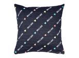 Dekokissen PAD "BULLI LOVE", blau (dunkelblau), B:50cm L:50cm, Baumwolle, Dekokissen_Sitzkissen_Kissenhüllen, Made in Europe, Kissenhülle ohne Füllung, 1 Stück