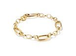 Charm-Armband THOMAS SABO "Charm Club Connect: mit drei Connect Links" Gr. 19, gold (gelbgoldfarben), Armbänder, Damen, 19, Silber 925 (recycelt), Charm-Armband