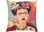 Dekokissen PAD "Legend", rot (rot, gemustert), B:45cm L:45cm, Obermaterial: 50% Baumwolle, 45% Polyester, 5% Polyacryl, Dekokissen_Sitzkissen_Kissenhüllen, made in europe